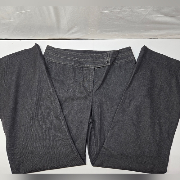 Bandolino Pants Womens 6 Gray  Capri  Pockets Casual Flat Front - Picture 1 of 6